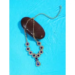 Sohi silver plated designer stone casual necklace for women-picture-10