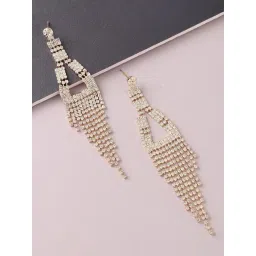 Sohi Silver Plated Designer Stone Party Dangler Earrings-picture-25