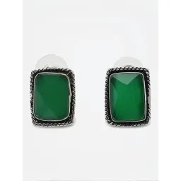 Sohi Silver Plated Designer Stone Stud Earrings-picture-17