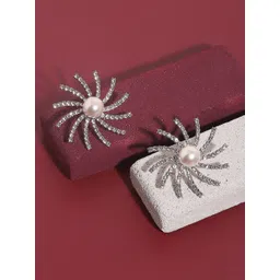 SOHI Silver-Plated Star Shaped Studs Earrings-picture-32