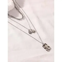 Sohi The Dented Charm Multi-Layer Necklace for Women-picture-15