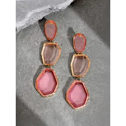 SOHI The Gilded Lumira Gold-Plated Contemporary Drop Earrings-picture-29