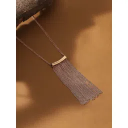 Sohi The Hanging Chain Bar Lariat Necklace for Women-picture-43