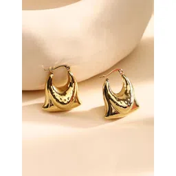 SOHI The Jamila Gold-Plated Contemporary Hoop Earrings-picture-39
