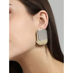 SOHI The Jovian Silver-Plated Square Studs-picture-28