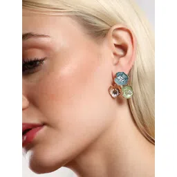 SOHI The Small Lilypad Gold-Plated Studs-picture-28
