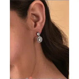 Sohi White Contemporary Studs Earrings-picture-37