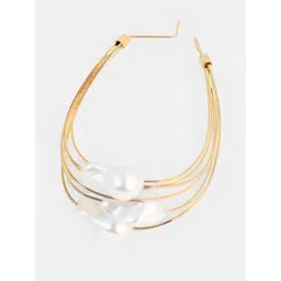 SOHI Women Gold Plated Pearls Casual Contemporary Drop Earrings-picture-24