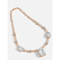 SOHI Women Gold-Plated White Stone-Studded & Beaded Jewellery Set image 2