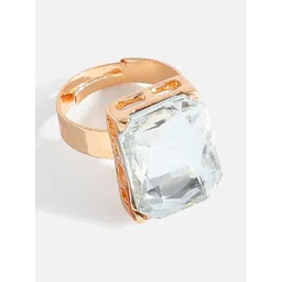 SOHI Women Gold-Plated White Stone-Studded & Beaded Jewellery Set image 5