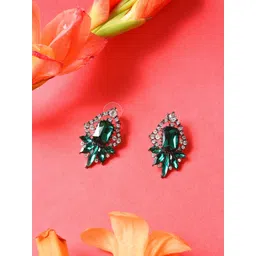SOHI Women Green Stone Studs Earrings-picture-10