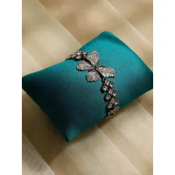 Sohi Women's Crystal Butterfly Bracelet - Silver-picture-47