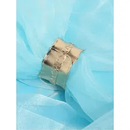 Sohi Women's Dented Textured Bracelet - Gold-picture-46