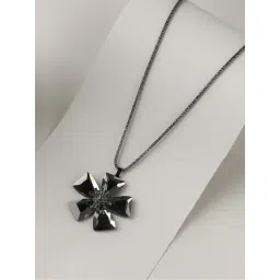 Sohi women's gilded garden pendant charcoal black-picture-24