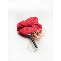Soho Boho Studio Women Red & White zipper scrunchie-image-21