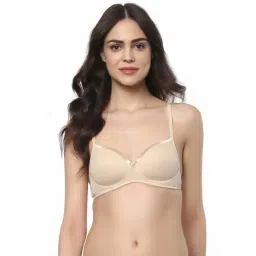 Soie Beige Under Wired Padded Half Coverage T-Shirt Bra-picture-29
