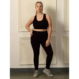 Soie Black Polyester Skinny Solid Sports Sets - Pack of 2-picture-11