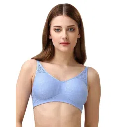 Soie Blue Lace Work Non-Padded Everyday Bra-picture-48