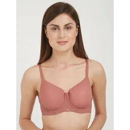 Soie Dusty Pink Solid Underwired Lightly Padded Everyday Bra CB-121-picture-23