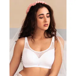 SOIE Full Coverage Padded Non Wired Lace Detail Cami Bra-picture-29