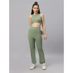 Soie Green Regular Fit Sport Bra & Tights Set-picture-43