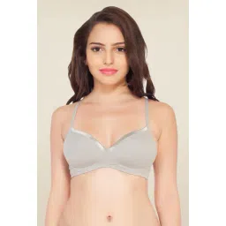 Soie Grey Demi Cup Non Wired Padded Bra-picture-22