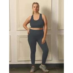 Soie Grey Polyester Skinny Solid Sports Sets - Pack of 2-picture-26