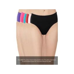 SOIE High Rise Full Coverage Solid Colour Cotton Stretch Hipster Assorted Panty (Pack of 6)-picture-24
