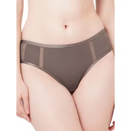 Soie High Waist Full Coverage Ultra Soft Mesh Panel Brief image 1