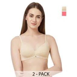 Soie Medium Coverage Padded Underwired T-shirt Bra (PACK OF 2)-picture-22