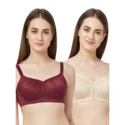 Soie Multicolor Non Wired Non Padded Everyday Bra - (Pack Of 2)-picture-27