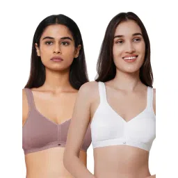 Soie Multicolor Non Wired Non Padded Full Coverage Bra (Pack Of 2)-picture-37
