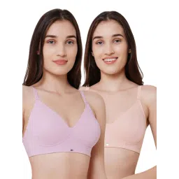 Soie Multicolor Non Wired Non Padded T-Shirt Bra (Pack Of 2)-picture-34
