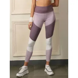 Soie Multicolor Regular Fit Color-Block Sports Tights-picture-41