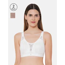 Soie Non Padded Non-Wired Full Coverage Stretch Cotton Minimizer Bra-Pack of 2-picture-40