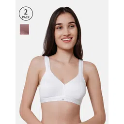 SOIE Non Padded Non-Wired Full Coverage Stretch Cotton T-shirt Bra-Pack of 2-picture-14