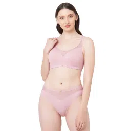 Soie Pink Padded Non-Wired Full Coverage Bra & Panty Set-picture-16