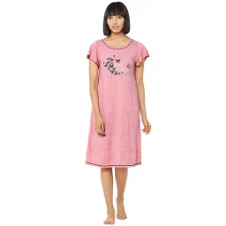 Soie Pink Printed Sleep Shirt-picture-20