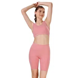 Soie Pink Sports Bra Shorts Set-picture-33