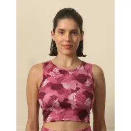 Soie Purple Printed Crop Top-picture-41