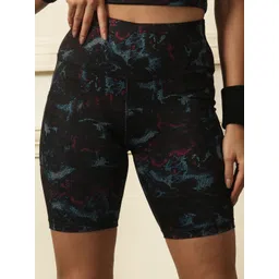 Soie Women Floral Printed Slim Fit High-Rise Shorts-picture-19