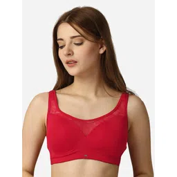 Soie Women Full Coverage Padded Non Wired Lace Detail Cami Bra-picture-18