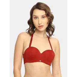 Soie Women Medium Coverage Lightly Padded Underwired Laced Balconette Bra-picture-39