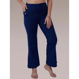 Soie Women Mid-Rise Fit & Flared Pants With 4-Way Stretch & Compression Waistband-picture-33