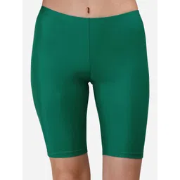 SOIE Women Mid Rise Soft Polyamide Spandex Knee Length Swimming/ Cycling Shorts-picture-32