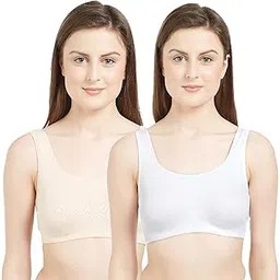 soie Women Non-Wired Non Padded Full Coverage Low Impact Sports Bra (Pack of 2)-picture-49