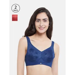 Soie Women Pack of 2 Solid Minimizer Non Padded Bra-picture-15