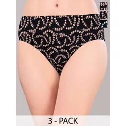 Soie Women Pack Of 3 Printed High-Rise Hipster Briefs-picture-39