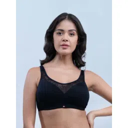 SOIE Women's Padded Non-Wired Full Coverage Lace Cami Bra-picture-34