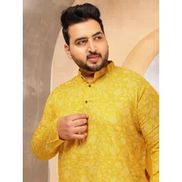 SOJANYA PLUS Floral Printed Mandarin Collar Straight Kurta-picture-19